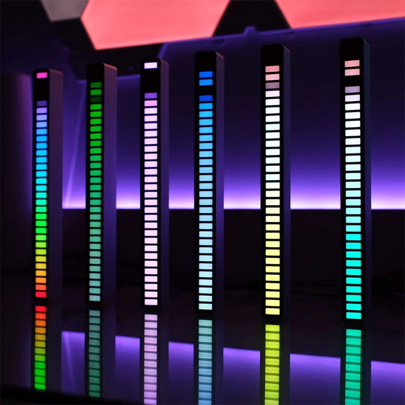 RGB Voice-Activated Pickup Rhythm Ambient Light Creative Colorful Sound APP Control Ambient Light With 32 Bit Music Car Desktop