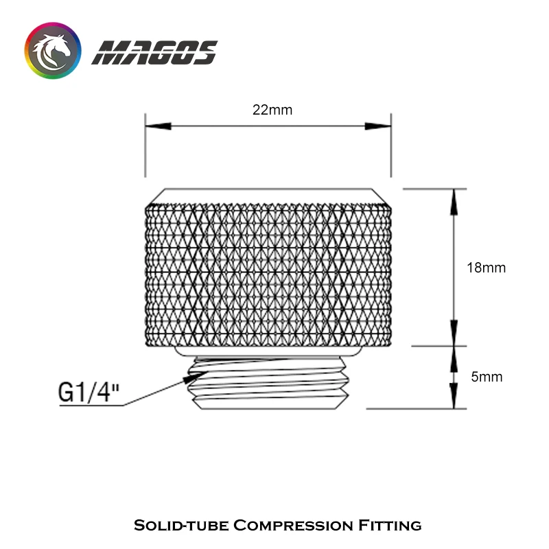 Queen.Y 4 Pezzi Raccordo a Compressione per Raffreddamento Ad Acqua per Tubo Rigido in Acrilico OD 14mm per Sistema di Raffreddamento Ad Acqua per PC