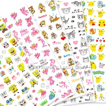 Аниме клей 3d наклейки для ногтей Фольга художественное оформление ногтей милый мультяшный дизайн наклейки для ногтей инструменты для маникюра