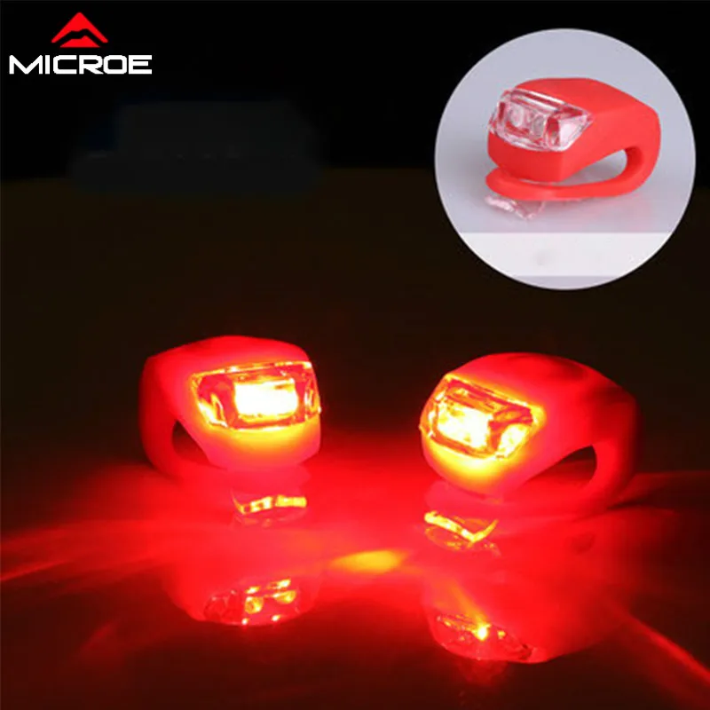 

Bicycle Safety Lamp Bicycle Light Silicone LED Head and Front Wheel Bicycle Light Waterproof Battery Battery Accessories