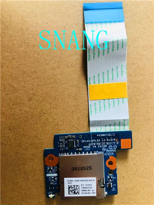 Usato Per Para Hp Probook 450, 455 De 15,6 "G2 Genuino Tarjeta De Portamentil Lector Muslimate Ls-B191P