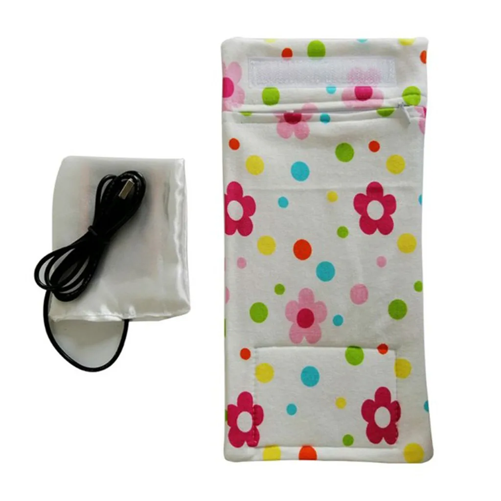 14 Colors Baby Nursing Bottle Heater Travel Stroller Bag 5V/1A USB Milk Water Warmer Insulated Bag 11inx5.12in Baby Milk Warmer