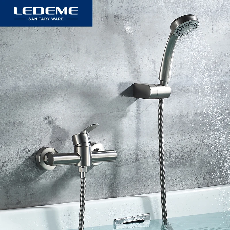 

LEDEME Bathtub Faucet Stainless Steel Bathroom Shower Faucet Bathroom Bath Mixer Bath Mixer Bathtub Shower Faucet L72003