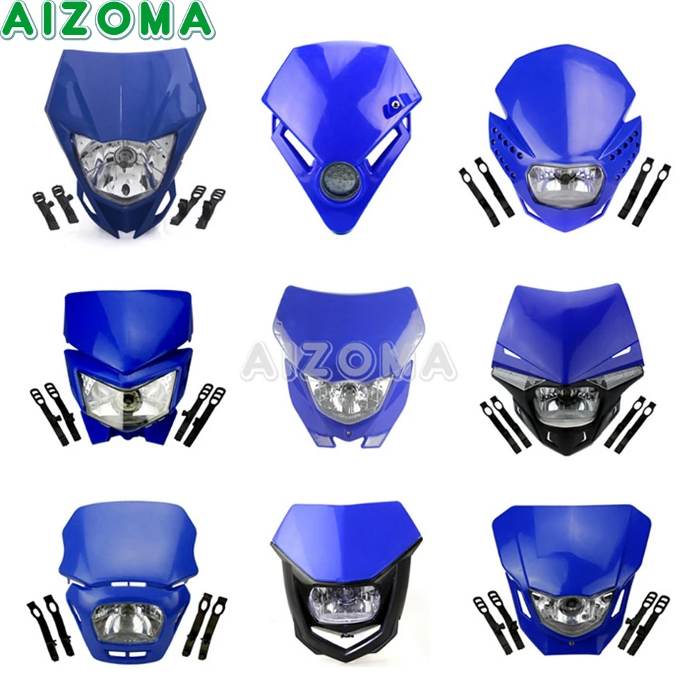 Синяя универсальная обтекатель для передних фар мотоцикла Yamaha XT WR YZ TTR WRF
