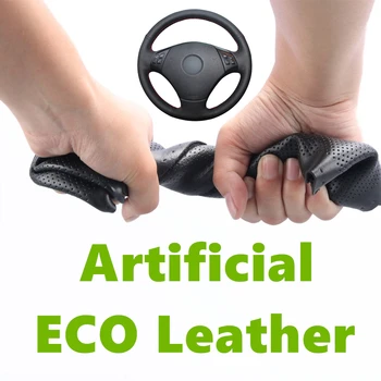 

Hand stitched Black Artificial Leather Car Steering Wheel Cover Wrap for BMW E90 320 318i 320i 325i 330i 320d X1 328xi 2007