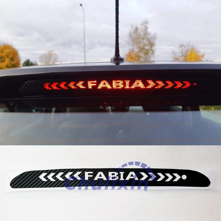 1 шт. автомобильные наклейки из углеродного волокна для стоп сигнала сигналы skoda