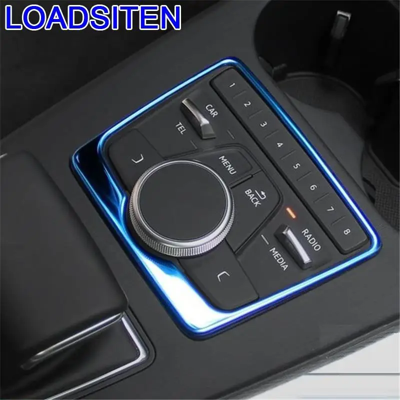 

Decorative Chromium Control System Gear Steering Wheel Multimedia Interior Parts Protecter Modification 17 18 19 FOR Audi A4L