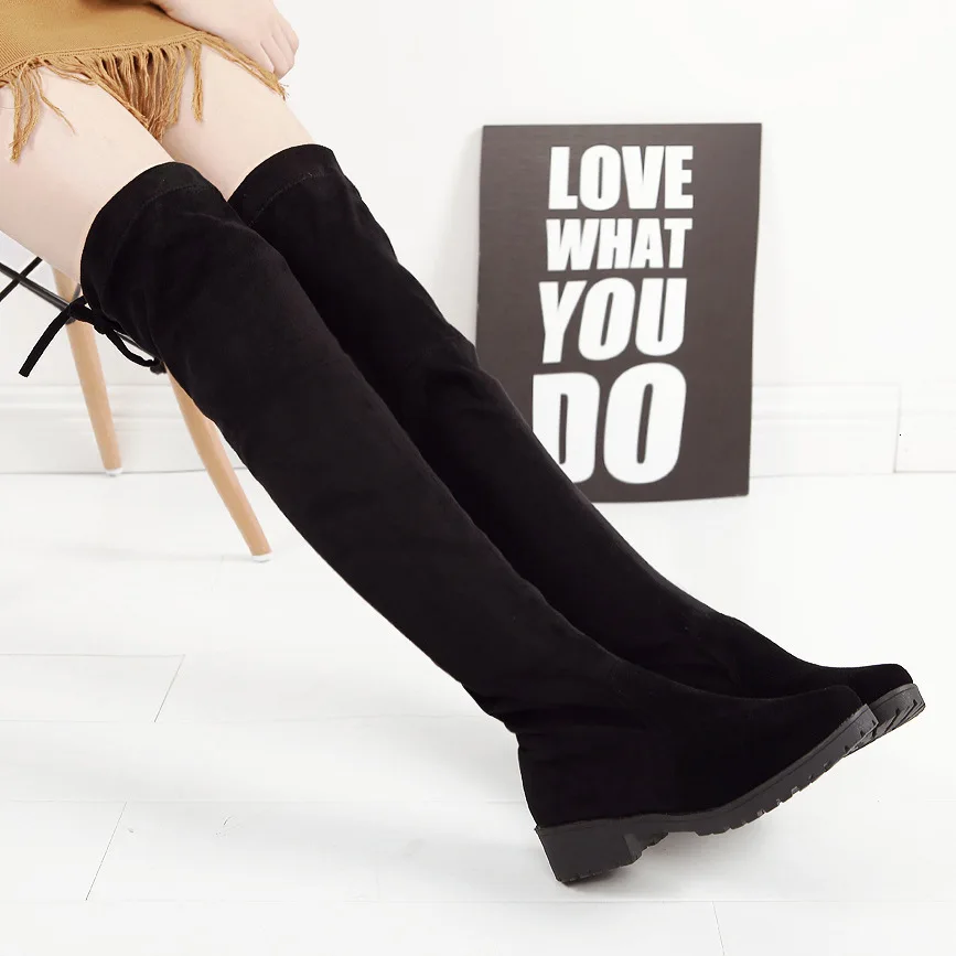 

Female Winter Boots Woman High Heels Shoes Boots Women Season Long Woman Boots Overknee Boots Head Knight Boots Elastic Boots