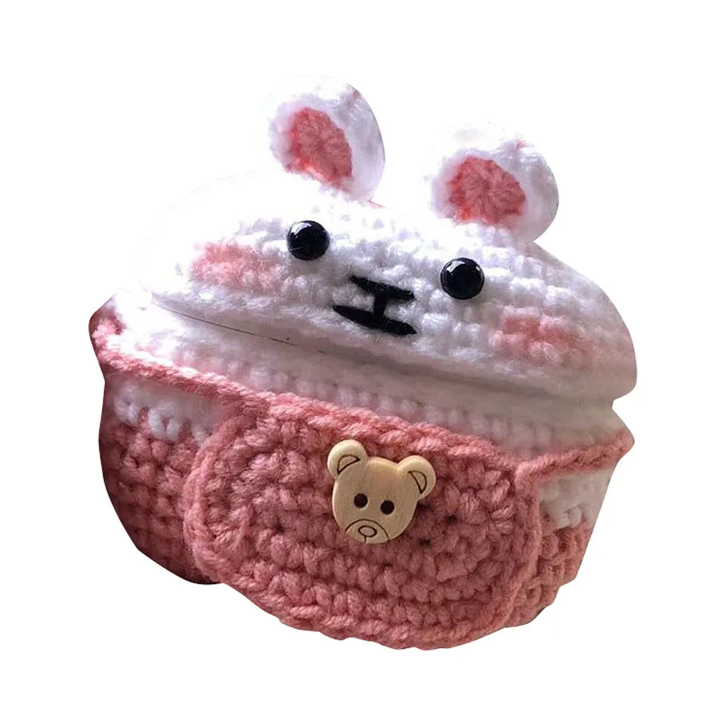 For AirPods Pro 2019 Case Knitted Lovely plush Anti-lost Protective Skin Cover For Air-Pods 3 Airpods Accessories 2019 1104#C