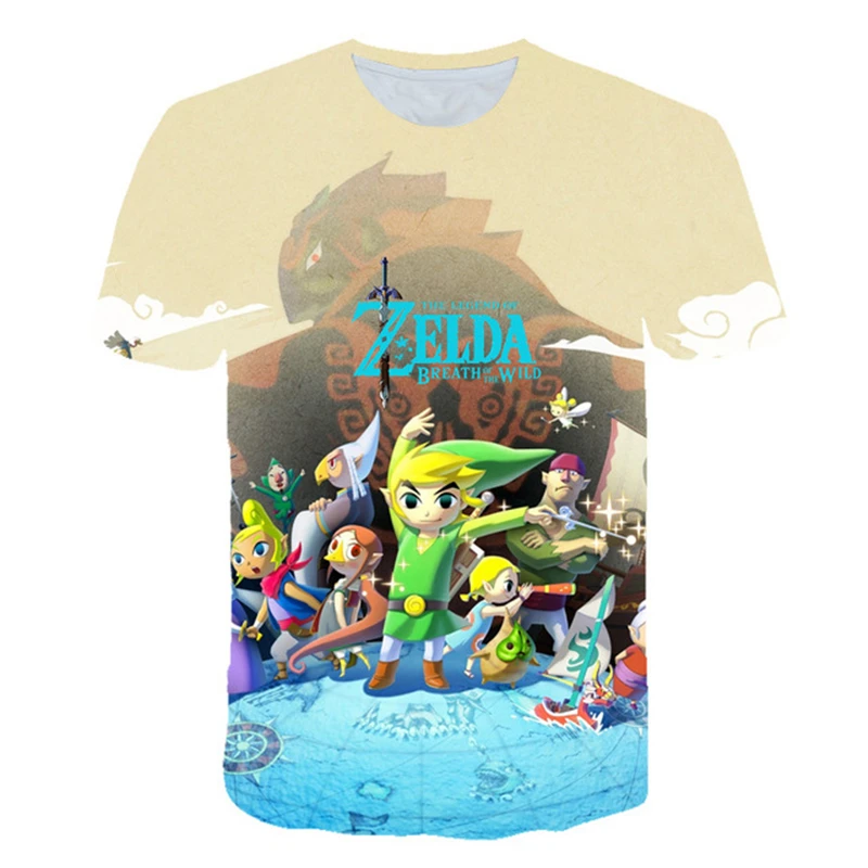 

Kids Clothes Breath of The Wild Link Champion Zelda Child game T-shirt for children Toddler Short-Sleeve kids cartoon T-shirt