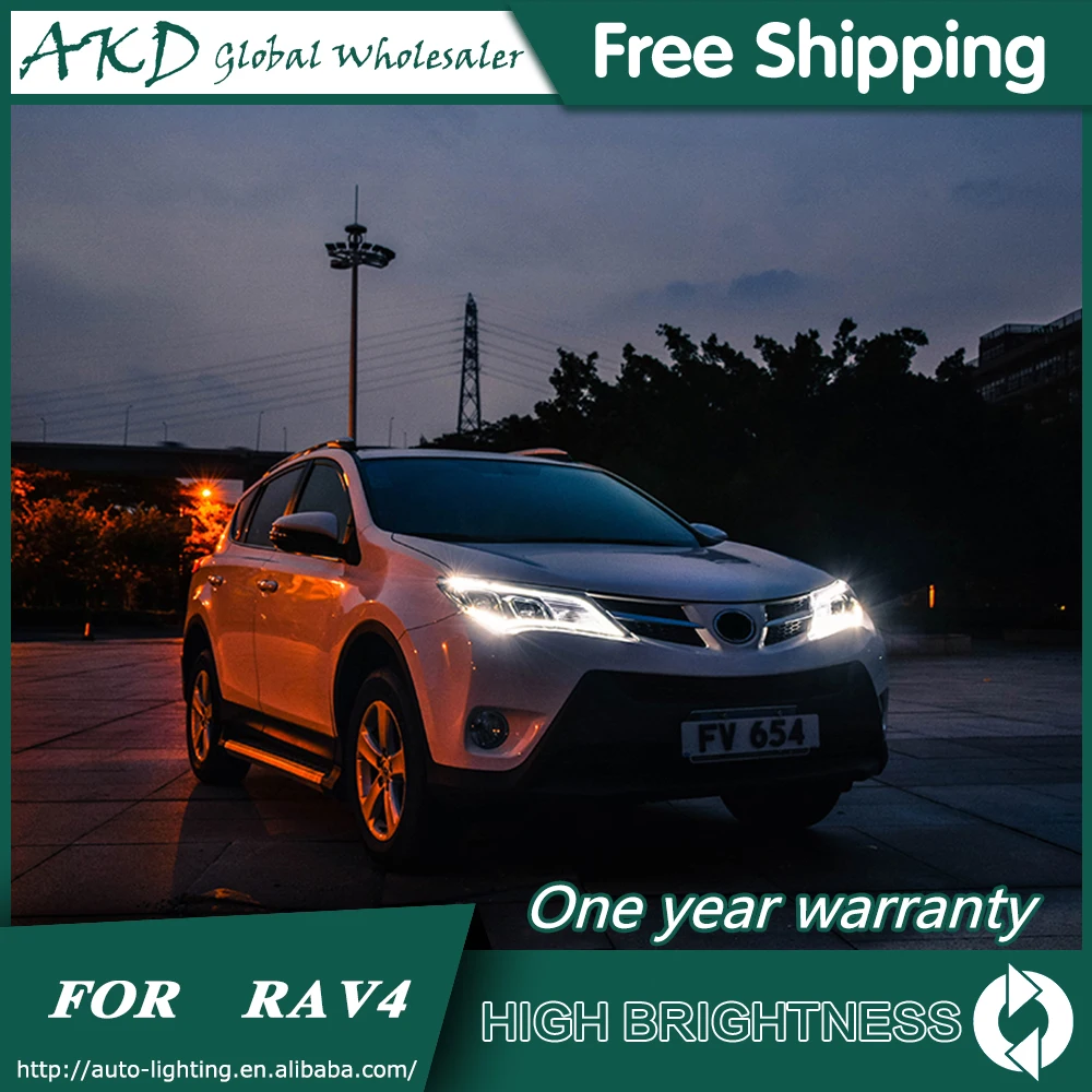 Фары для автомобиля Toyota RAV4- DRL дневные ходовые огни головная лампа светодиодный Биксеноновая лампа Противотуманные фары тюнинг автомобильный аксессуар