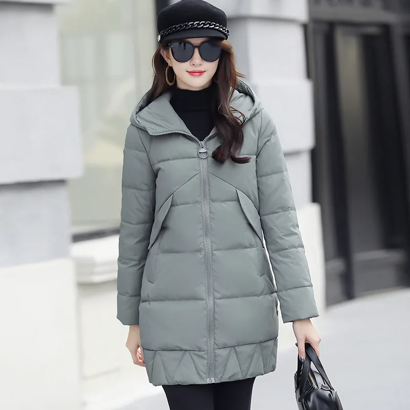 

Cotton-padded Clothes Women's Mid-length 2017 New Style Winter Korean-style Cotton-padded Jacket-Style Elegant Slim Fit Padded W