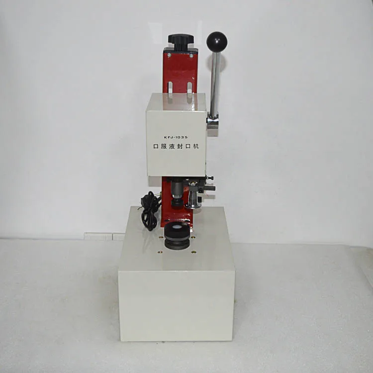 KFJ-1035 Oral Liquid Lock Cover Seal Machine Manual Oral Liquid Prick Machine Pe