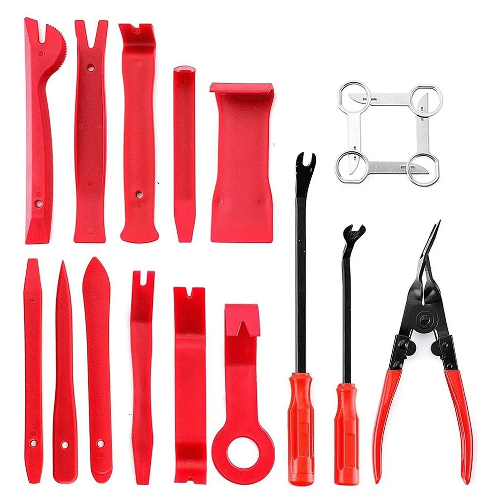 

18Pcs Removal Tool Pry Door Panel Trim Set Car Clip Installation Cloth Bag Audio Plier