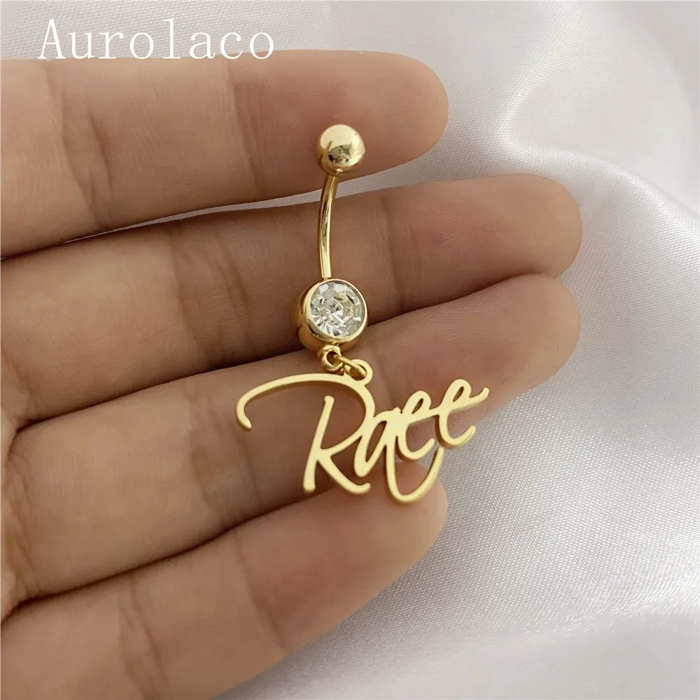 Amazon.com: ManGuoPi Personalized Belly Button Rings, Custom Your Name/Text Navel  Ring, Custom Dangle Barbell Navel Ring Belly Piercing Jewelry for Women  Girls,White,One Size : Clothing, Shoes & Jewelry