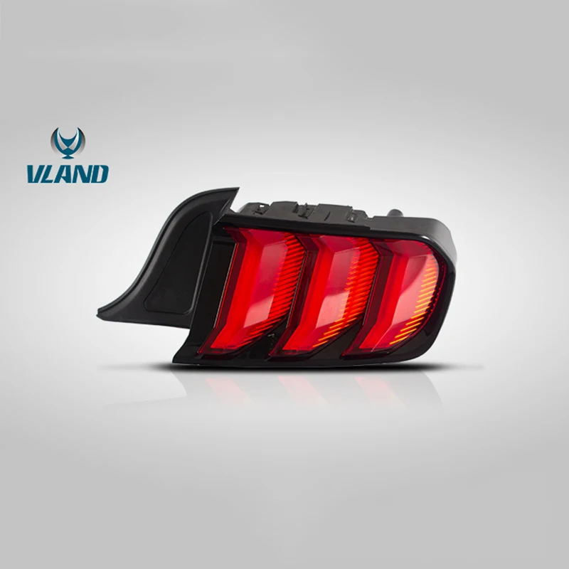 

VLAND Manufacturer New Design FOR Mustang Taillights 2015 2016 2017 2018 2019 for US version LED Tail Light and Red Turn Signal