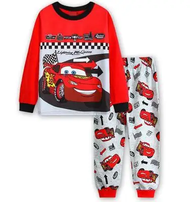 Комплект нижнего белья с молнией McQueen, детская хлопковая трикотажная пижама с длинными рукавами, Осенние аксессуары для детей 3-8 лет