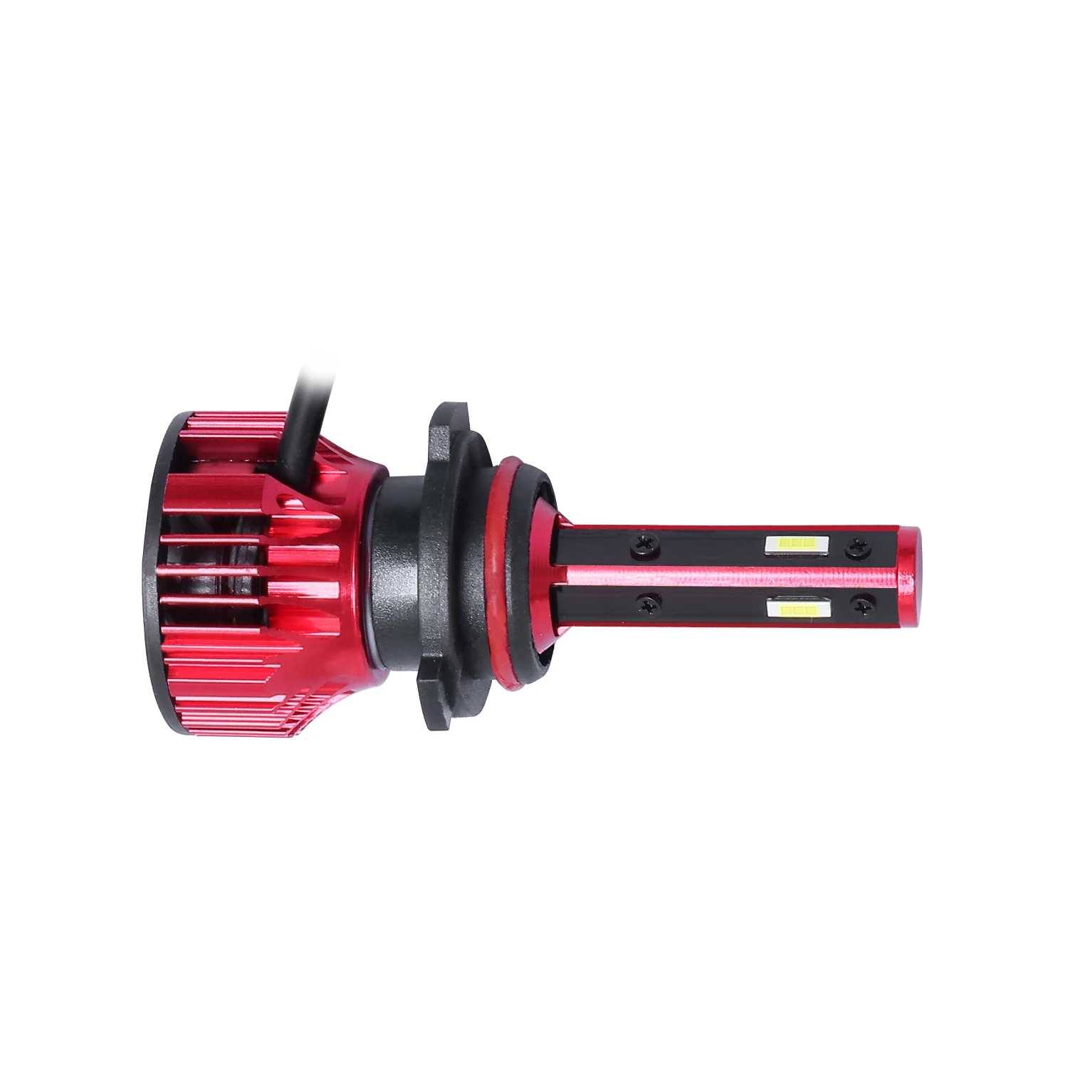 4 стороны 9006 светодиодный головной светильник комплект 2000W 300000LM(Подол короче спереди и длиннее сзади) ЛУЧ светильник 6500K белый Рабочее напряжение: 9-36V Цвет: красный