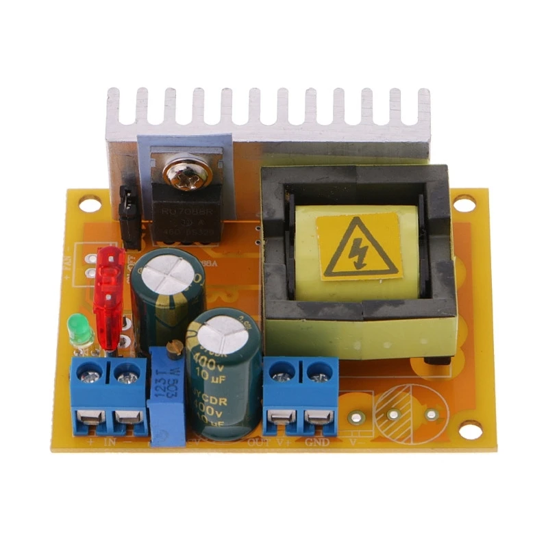 

DC-DC 8~32V To 45~390V High Voltage Boost Converter ZVS Step-up Booster Module