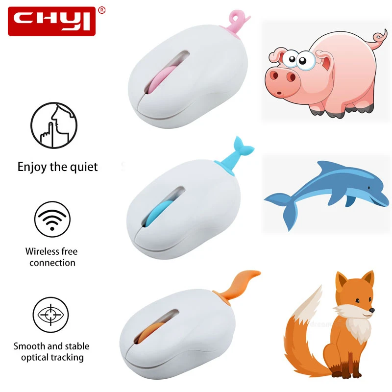 Милая Беспроводная мини компьютерная мышь CHYI для домашних животных 3d