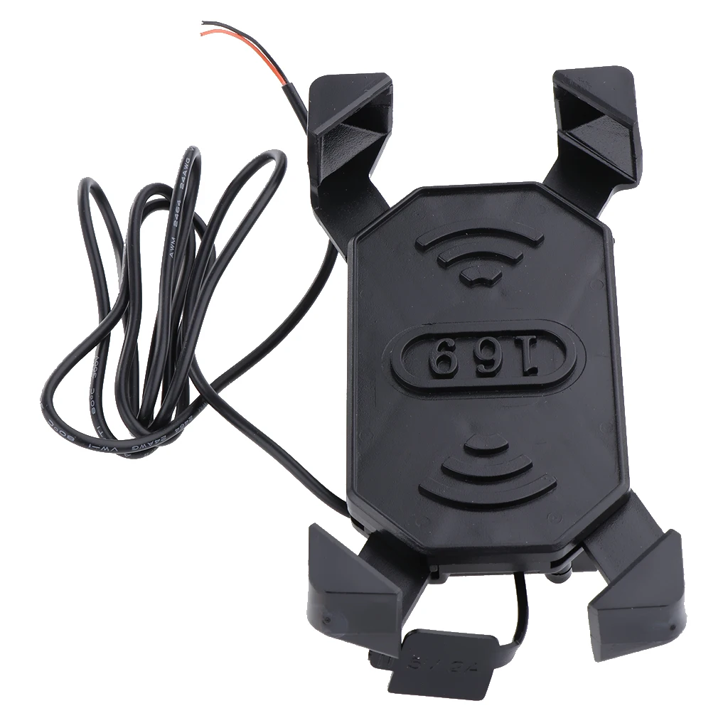 Universal Bicycle Motorcycle Phone Mount Holder with USB Interface for Cell Phone -Grip- Fits for 4-6inch Phones
