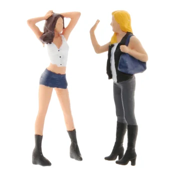 

2Pcs 1:64 Model Street Figures Building Diorama Scenery Table Decoration