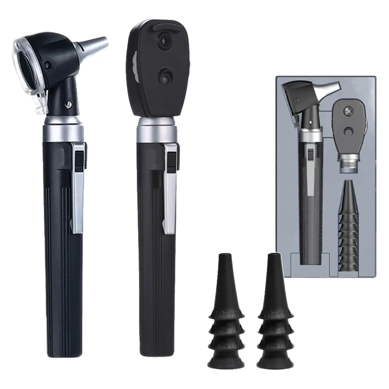 

Professional ENT Diagnostic Kit Portable Endoscope Ophthalmoscope LED Otoscopio Direct Fiber Otoscope Ophthalmoscope