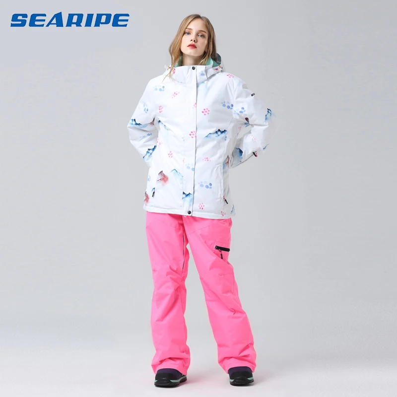 Ski Suit Women Snowboard Suit Female Winter Suit Skiing Sport Suit Snowboard Snow Suit Ski Jacket Women Snow pants Snowsuit