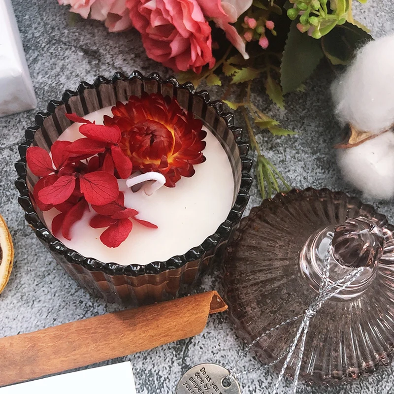 

Dried Flower Candle Wedding Party Candles Home Decoration Scented Candle Bedroom Eternal Flower Aromatherapy Candle Present