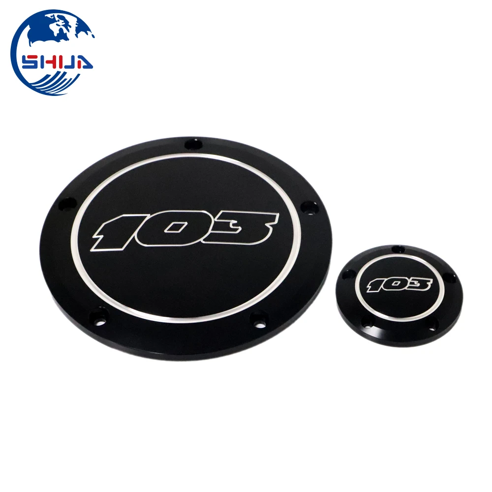Black 103 Derby Cover Clutch Timing Timer Aluminum For Harley Touring Road King Dyna Softail Deluxe Night Train | Автомобили и