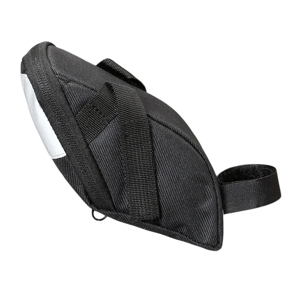 TSAI Reflective Waterproof Bicycle Back Seat Nylon Saddle Bag Cycling MTB Bike Pouch Cycling Seat Bag Seat Rear Tail Bag