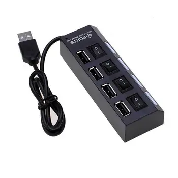 

Universal 4 Port USB HUB Multifunction Convenient USB2.0 Splitter With Individual Switch For Win7/98SE/Me/2000/XP/VISTA 8