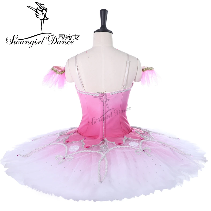 Фиолетовый-красный градиент для выступлений, беллетная сценический костюм платье-пачка для женщин Сказочный балет «Спящая красавица»