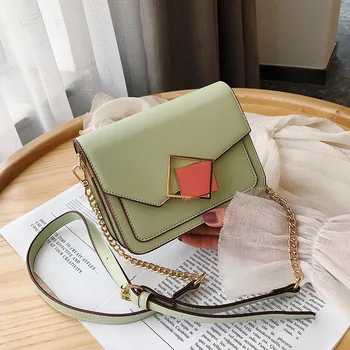 

Women's Bag 2019 New Simple Chain Small Square Bag Summer Single-shoulder Oblique Bag Handbag Women Bag