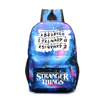 

2020 Hot Stranger Things Backpack Women Casual Travel Bag School Students Backpacks Star Universe Space Printing Shoulder Bags