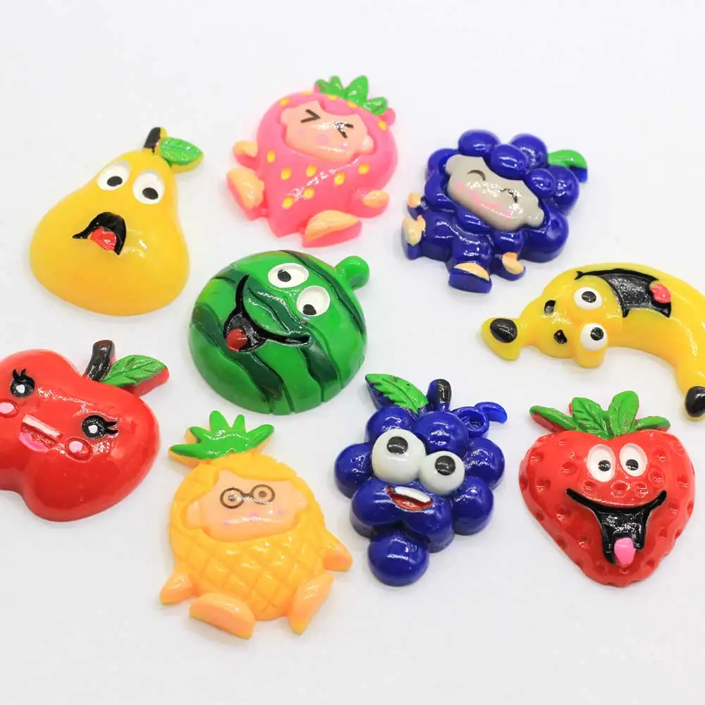

Kawaii фрукты плоская задняя часть кабошоны из смолы для рукоделия для DIY мобильный телефон чехол бант для волос украшения
