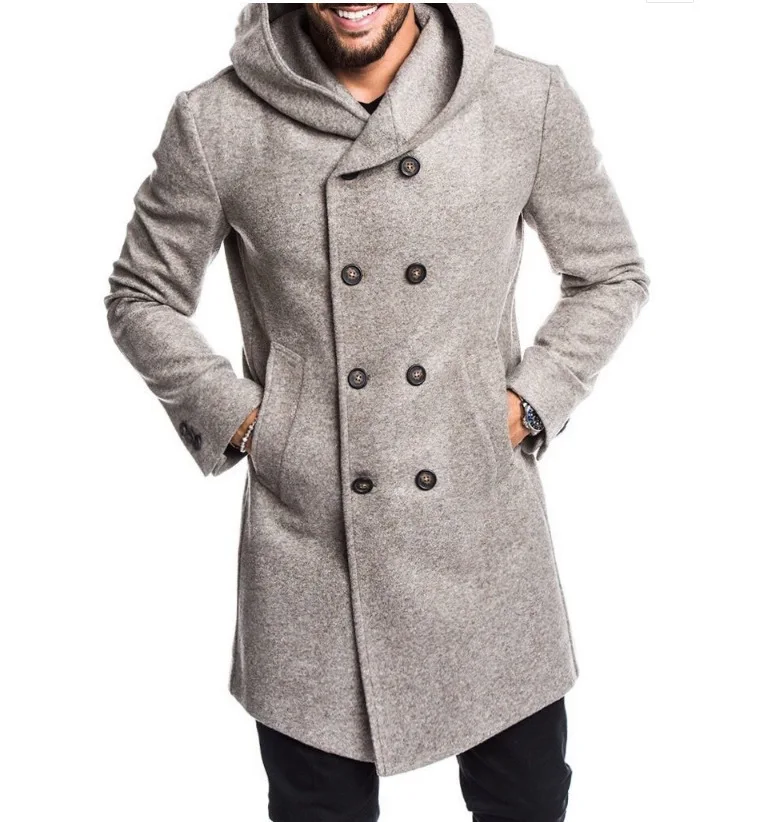 Новое поступление, тренчкот s, осенние мужские Брендовые куртки, мужские пальто, повседневные шерстяные тренчкоты Homme, Мужская Уличная одежда
