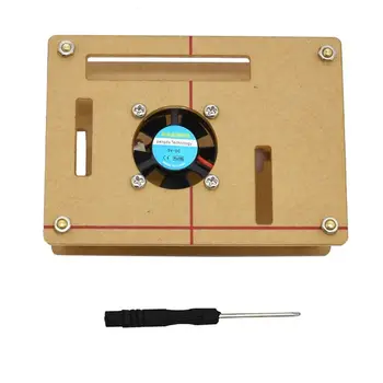 

1Set Transparent Acrylic Case with Cooling Fan Screwdriver Heatsinks for Raspberry Pi 4B/3B+/3B