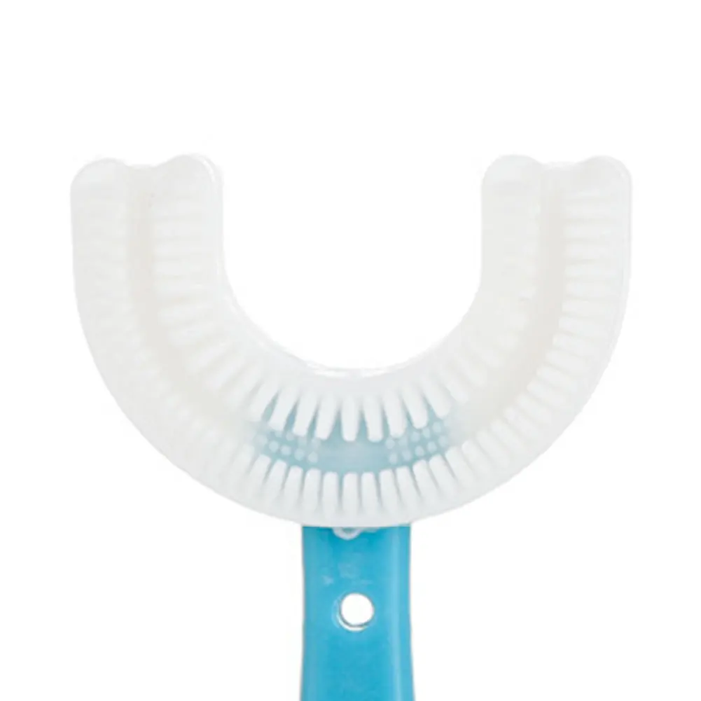 Kids Toothbrush U-Shape Infant Toothbrush with Handle Silicone Oral Care Cleaning Brush for Toddlers Ages 2-12 Drop Shipping