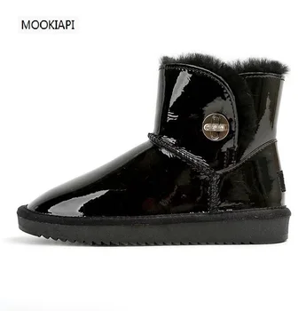 

2019 Chinese brand high-quality snow boots, real leather, wool, the most fashionable waterproof women's shoes, free delivery