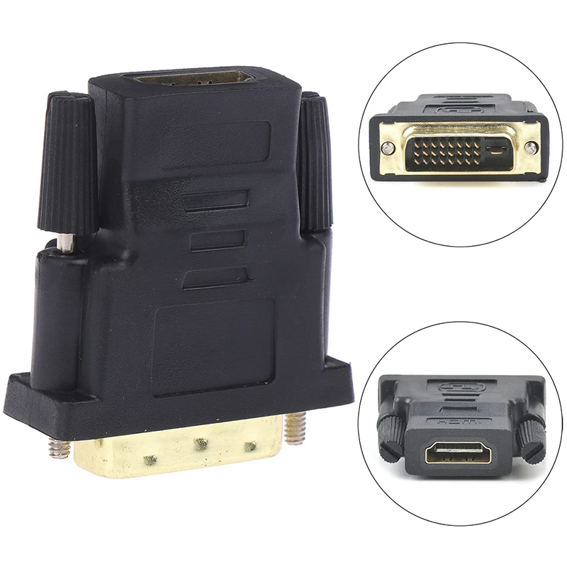 DVI 24 + 1 Pin типа папа к совместимому с HDMI Женский адаптер конвертер кабель HDTV