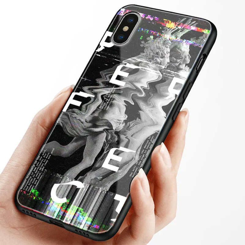 Мягкий силиконовый чехол с абстрактными блестками для Apple iPhone 6 6s 7 8 Plus X XR XS 11 PRO