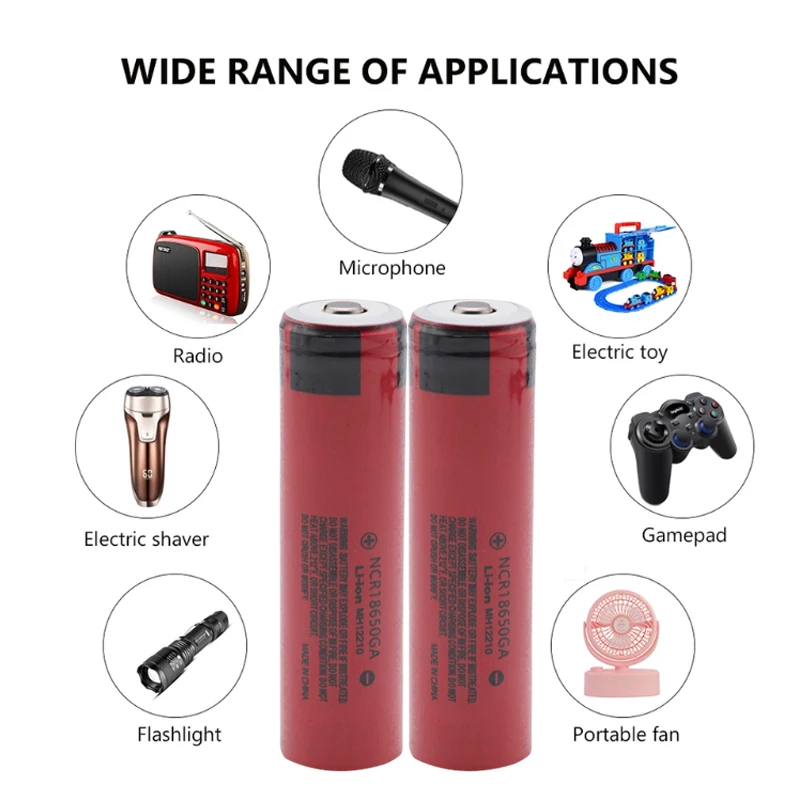 Новинка 18650 батарея 3500mah 3,7 v литиевая батарея для NCR18650ga 3500mah подходит для фонарика с заостренным аккумулятором