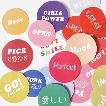 

40 PCS color chat words gossip blessing saying aesthetics DIY project symbol diary sticker scrapbook school stationery sticker