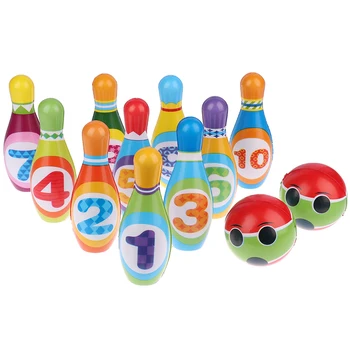 

Bowling Toy Set Toddler Colorful Games Home Early Teaching Educational Smooth Funny Non Toxic Sports Indoor Outdoor