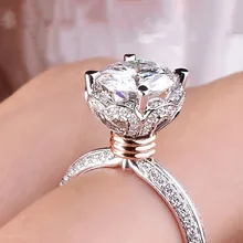 14K Золотое кольцо 1ct D Цвет VVS Moissanite кольцо обручальное кольцо с национальным сертификатом 002