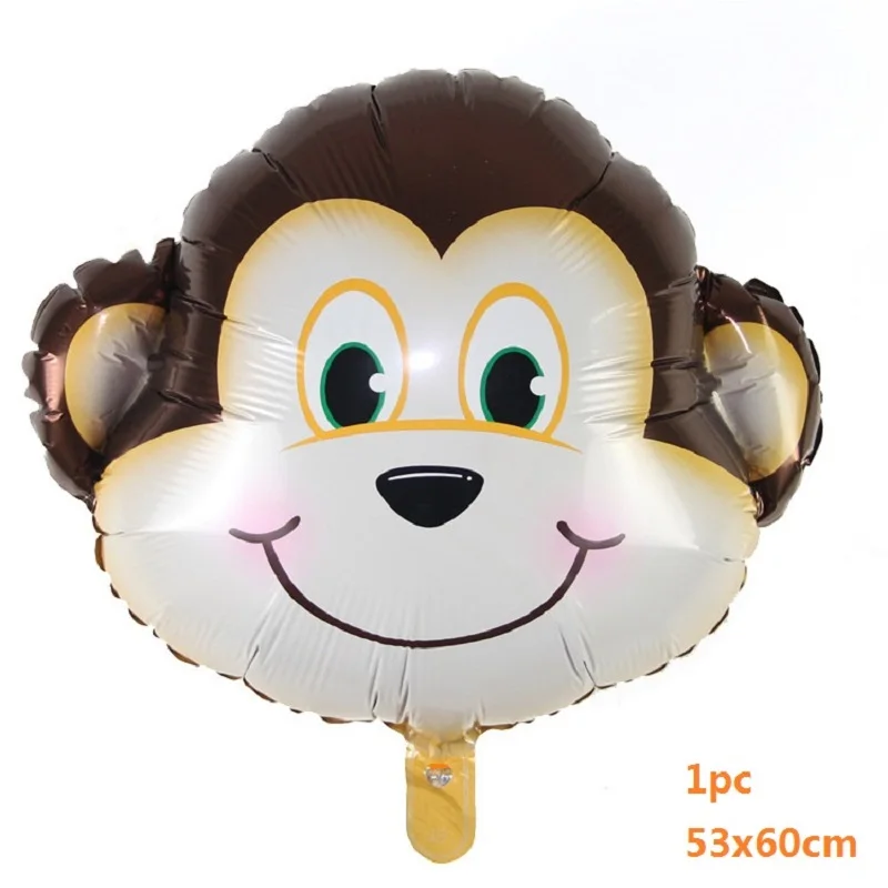 big monkey Джунгли вечерние животные Енот лиса белка шарики с пандой на тему зоопарка вечерние гелиевые шары баннер для дня рождения украшения флаги - Цвет: big monkey
