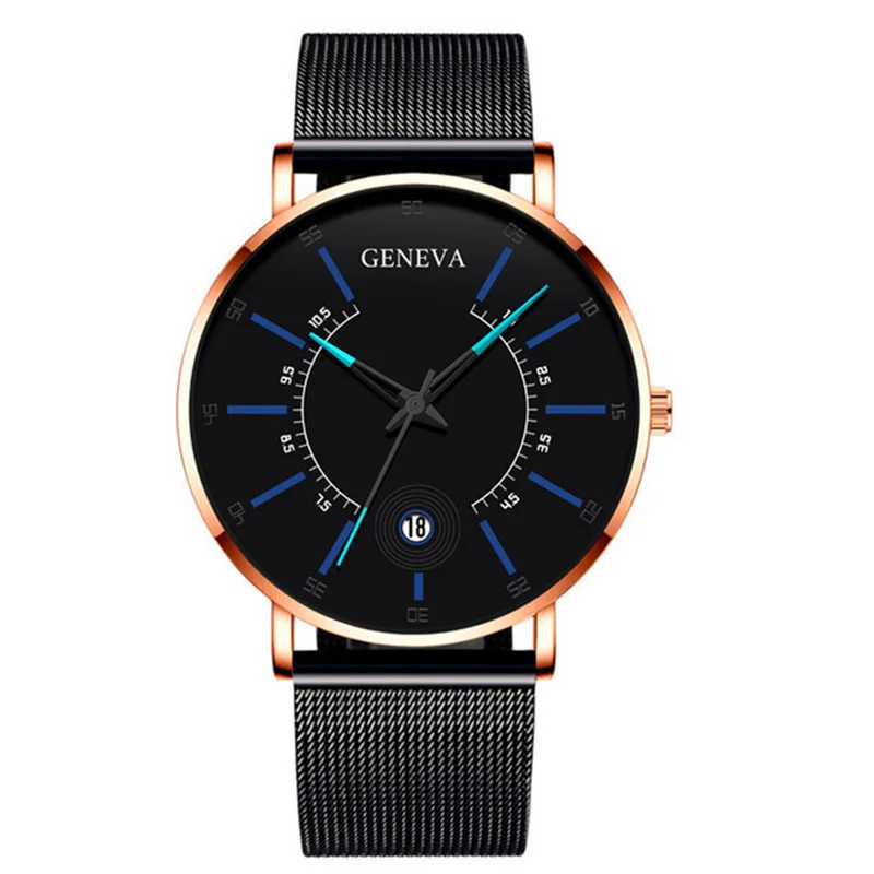 Men Watches 2022 Luxury Fashion Mens Business Watch Ultra Thin Thin Stainless Steel Mesh Belt Quartz Wrist Watch Reloj Hombre