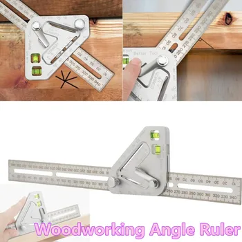 

Multifunctional Woodworking Angle Ruler Aluminum Alloy Triangle Angle Ruler Measurement Protractor Carpenter Measuring Tools