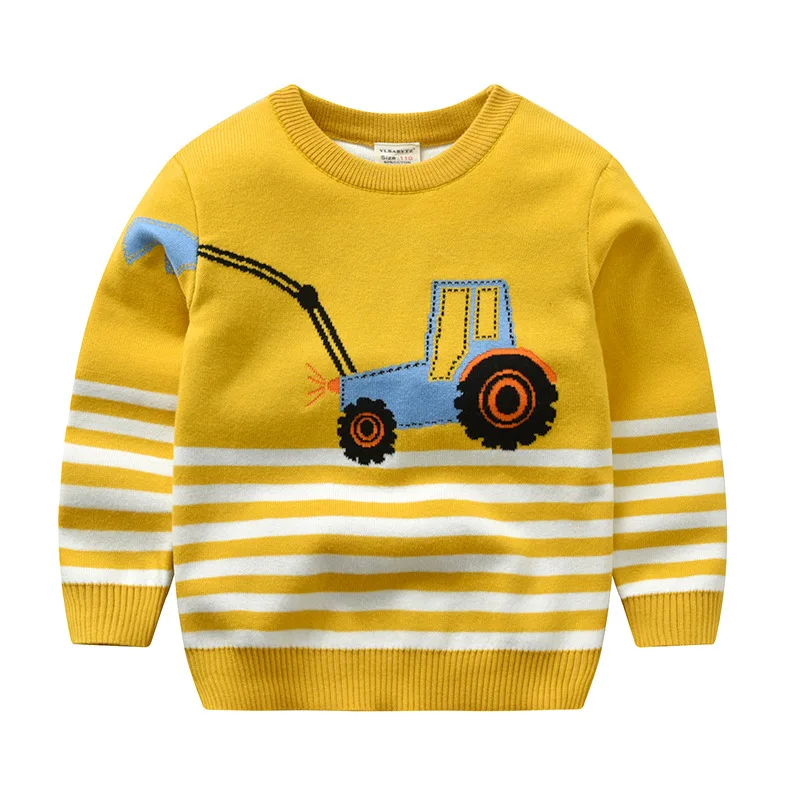 Одежда для малышей свитеры с капюшоном для мальчиков и девочек с Микки Маусом вышивка, Осенняя детская зимняя двухслойная Минни-Маус для маленьких девочек, вязаный свитер